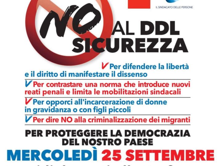 No al ddl sicurezza, Cgil e Uil piazza anche a Cagliari e Sassari